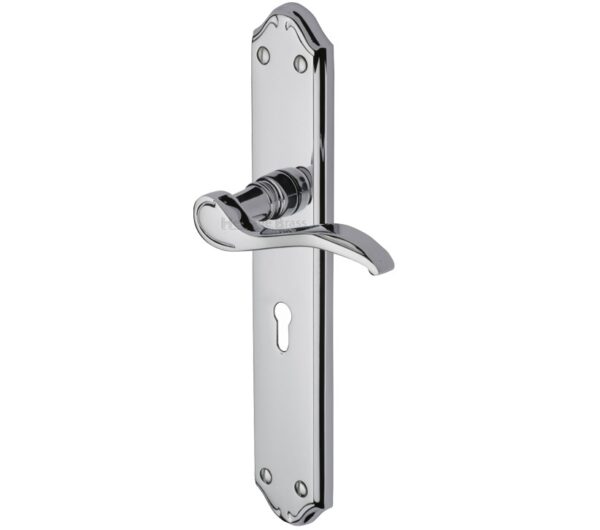 Heritage Brass Verona Long Polished Chrome Door Handles (Sold In Pairs)