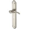 Heritage Brass Verona Long Satin Nickel Door Handles(Sold In Pairs)