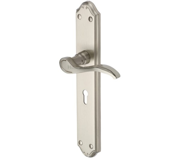 Heritage Brass Verona Long Satin Nickel Door Handles(Sold In Pairs)