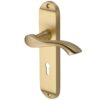 Heritage Brass Algarve Satin Brass Door Handles (Sold In Pairs)