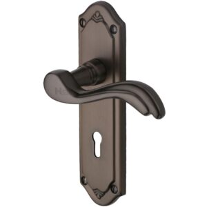 Heritage Brass Lisboa Matt Bronze Door Handles - (Sold In Pairs)