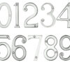 Face Fix Door Numerals (0-9), Satin Chrome