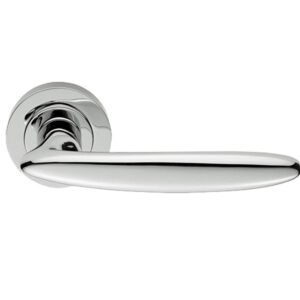 Manital Nirvana Door Handles On Round Rose, Polished Chrome (Sold In Pairs)