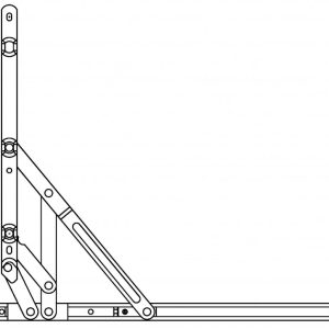 Egress Only Side Hung Friction Hinges 17mm