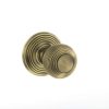 Atlantic Old English Ripon Solid Brass Reeded Mortice Knob, Matt Antique Brass - OE50RMKMAB (sold in pairs)