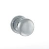 Atlantic Old English Harrogate Solid Brass Mushroom Mortice Knob, Satin Chrome - OE58MMKSC (sold in pairs)