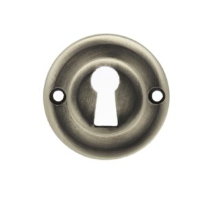 Atlantic Old English Solid Brass Standard Profile Round Escutcheon, Matt Gun Metal - OERKEMBN (sold in pairs)