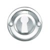 Atlantic Old English Solid Brass Standard Profile Round Escutcheon, Polished Chrome - OERKEPC (sold in pairs)