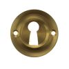 Atlantic Old English Solid Brass Standard Profile Round Escutcheon, Satin Brass - OERKESB (sold in pairs)