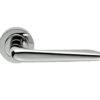 Manital Petra Door Handles On Round Rose, Polished Chrome (Sold In Pairs)