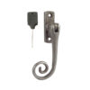 Frelan Hardware Left Or Right Handed Locking Espagnolette Casement Fastener, Pewter