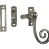 Frelan Hardware Casement Fastener Hook & Mortice Plate, Pewter Finish