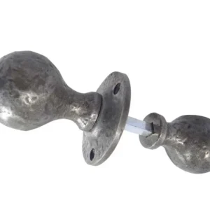 Ball Shape Rim Door Knob Pewter