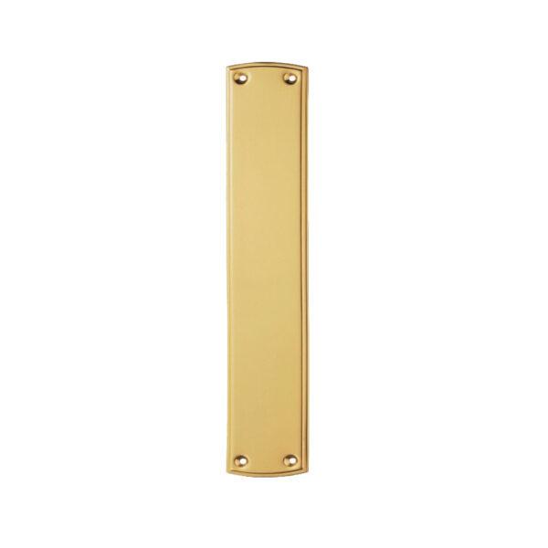 Ornate Finger Plate (382Mm X 75Mm), Polished Brass