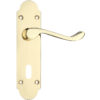 Zoo Hardware Project Range Oxford Door Handles On Backplate, Electro Brass (Sold In Pairs)