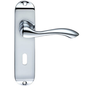 Zoo Hardware Project Range Arundel Door Handles On Backplate, Polished Chrome (Sold In Pairs)