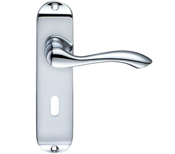 Zoo Hardware Project Range Arundel Door Handles On Backplate, Polished Chrome (Sold In Pairs)