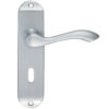 Zoo Hardware Project Range Arundel Door Handles On Backplate, Satin Chrome (Sold In Pairs)