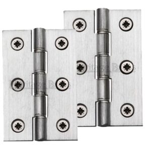 Heritage Brass 3 Inch Double Phosphor Washered Butt Hinges, Satin Chrome (Sold In Pairs)