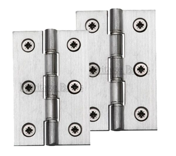 Heritage Brass 3 Inch Double Phosphor Washered Butt Hinges, Satin Chrome (Sold In Pairs)