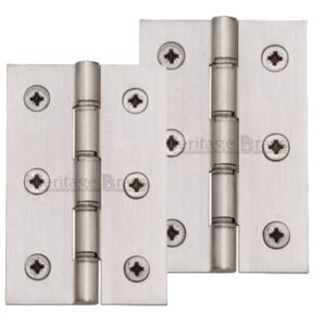 Heritage Brass 3 Inch Double Phosphor Washered Butt Hinges, Satin Nickel (Sold In Pairs)