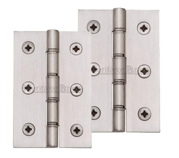 Heritage Brass 3 Inch Double Phosphor Washered Butt Hinges, Satin Nickel (Sold In Pairs)