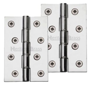 Heritage Brass 4" X 2 5/8" Double Phosphor Washered Butt Hinges, Polished Chrome (Sold In Pairs)