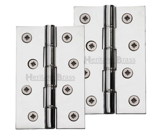 Heritage Brass 4" X 2 5/8" Double Phosphor Washered Butt Hinges, Polished Chrome (Sold In Pairs)