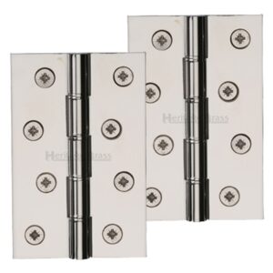 Heritage Brass 4" X 2 5/8" Double Phosphor Washered Butt Hinges, Polished Nickel - (Sold In Pairs)