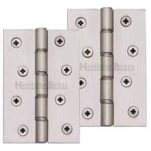 Heritage Brass 4" X 2 5/8" Double Phosphor Washered Butt Hinges, Satin Nickel (Sold In Pairs)