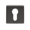 Manital Euro Profile Escutcheon On Square Rose, Black Finish (Sold In Singles)