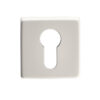 Manital Euro Profile Escutcheon On Square Rose, White Finish (Sold In Singles)