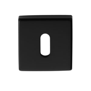 Manital Standard Profile Escutcheon On Square Rose, Black Finish (Sold In Singles)