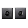 Manital Bathroom Turn & Release On Square Rose, Black Finish (Sold In Singles)