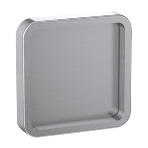 Quattro Square Flush Pull For Sliding Doors (58Mm X 58Mm), Aluminium Stainless Steel Effect