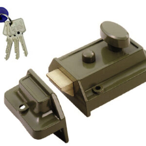 Eurospec Traditional Rim Cylinder Nightlatches (60Mm Back Set), Electro Brass Or Green