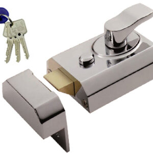 Eurospec Deadlocking Rim Cylinder Nightlatches (40Mm Back Set), Electro Brass, Polished Chrome Or Satin Chrome