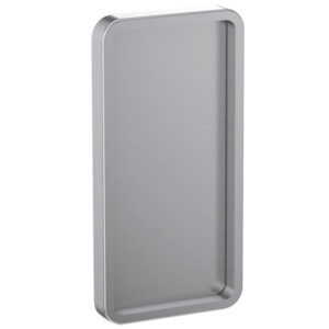 Reckteck Rectangular Flush Pull For Sliding Doors (58Mm X 115Mm), Aluminium Stainless Steel Effect