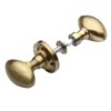 Heritage Brass Suffolk Rim Door Knobs, Antique Brass (Sold In Pairs)