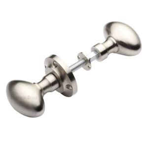 Heritage Brass Suffolk Rim Door Knobs, Satin Nickel (Sold In Pairs)