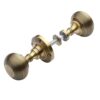 Heritage Brass Reeded Rim Door Knob, Antique Brass (Sold In Pairs)