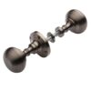 Heritage Brass Reeded Rim Door Knob, Matt Bronze (Sold In Pairs)