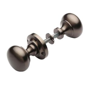 Heritage Brass Victoria Rim Door Knobs, Matt Bronze (Sold In Pairs)