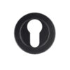 Zoo Hardware Rosso Maniglie Euro Profile Escutcheons, Powder Coated Black