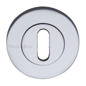 Heritage Brass Standard Key Escutcheon, Polished Chrome