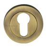 Heritage Brass Euro Profile Key Escutcheon, Antique Brass