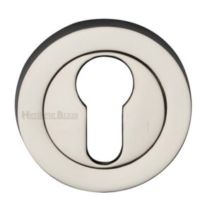 Heritage Brass Euro Profile Key Escutcheon, Polished Nickel