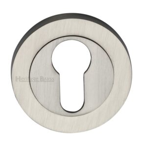 Heritage Brass Euro Profile Key Escutcheon, Satin Nickel