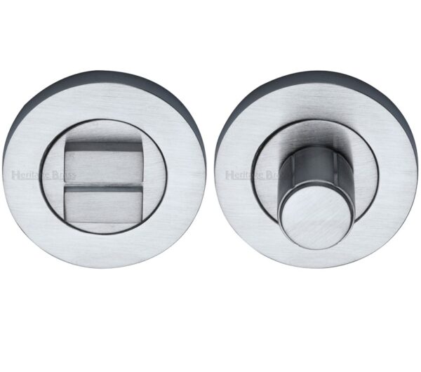 Heritage Brass Round Turn & Release (53Mm Diameter), Satin Chrome