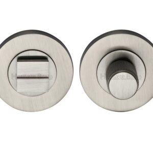 Heritage Brass Round Knurled Turn & Release (53Mm Diameter), Satin Nickel